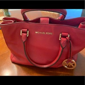Michael Kors red satchel
